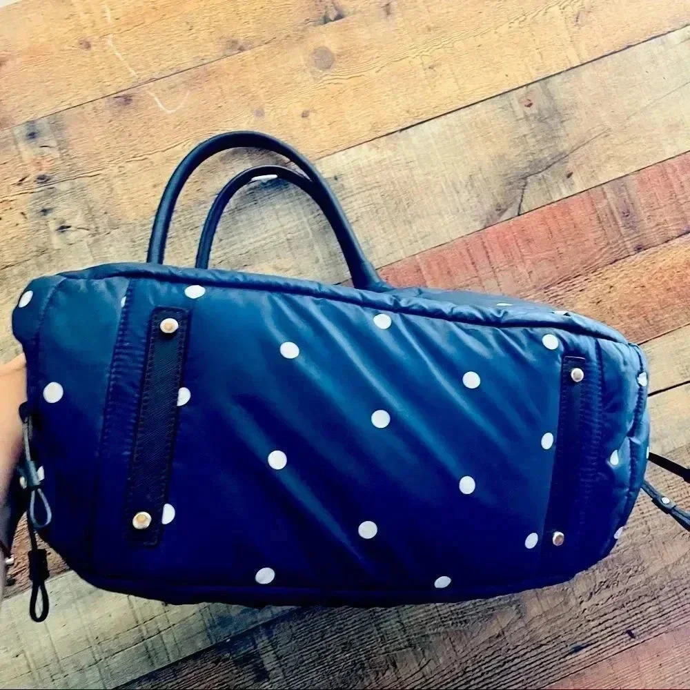 Kate Spade Stevie Quilted Polka Dot Diaper Bag Navy - Picture 11 of 11